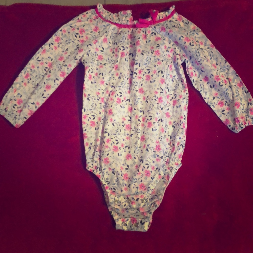 Oshkosh 18 month Long Sleeve flowered onesie